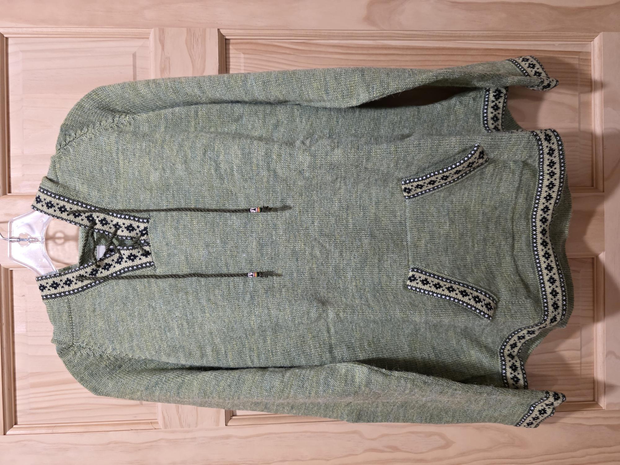 Artesania Green Alpaca Hoodie