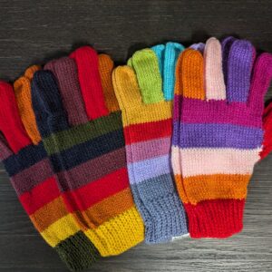 A close up of several pairs of gloves